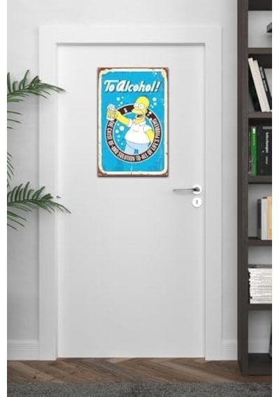 Kuşe Kağıt Duvar Posteri Simpsonlar Retro Vintage Drtr0039 7/8 Yaş