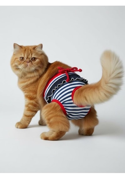 Pretty Liva Dişi Kedi Regl Külotu Kedi Donu Kedi İç Çamaşırı Ayarlanabilir Bağcıklı Küçük Irklar İçin