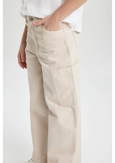 Defacto C0451a8 Ss Wide Leg Kargo Geniş Paça Jean Pantolon C0451A8-R6164 Bej