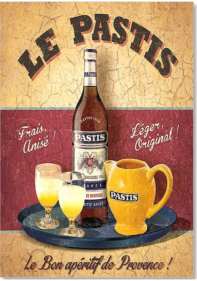 Cakasepetim Le Pastis Menü Afişi Görseli Ahşap Mdf Tablo