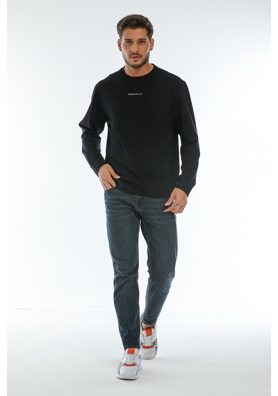 Süperlife Erkek Bisiklet Yaka Regular Fit Brooklyn Baskılı İnce Sweatshirt Spr22sw132 Siyah Süperlife Erkek Bisiklet Yaka Regular Fit Brooklyn Baskılı İnce Sweatshirt Spr22sw132 Siyah