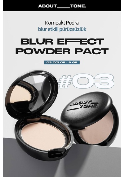 About Tone Makyajın Gün Boyu Kalıcı Olmasını Sağlayan Sabitleyici Toz Pudra ABOUT TONE Blur Powder 8809213803406