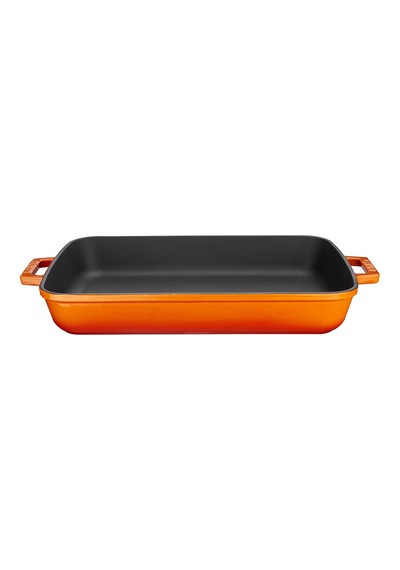 Lava Döküm Dikdörtgen Tepsi, 26x40 Cm, Turuncu Sku: Smg8690010223791 Ahşap