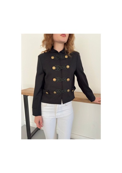 Verymoda Çin Düğmeli Ceket F2105 Siyah