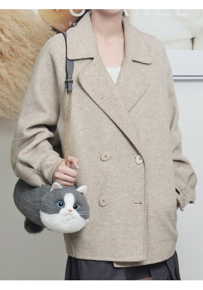 Bear & Deer Pelüş Kedi Şeklinde El Çantası Gri - Bd-cat005 Gri