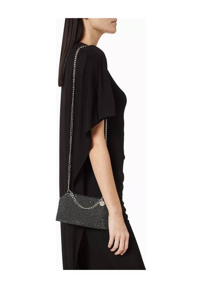 Stella Mccartney Falabella Kristal File Omuz Çantası, El Işçiliği & Vegan Siyah