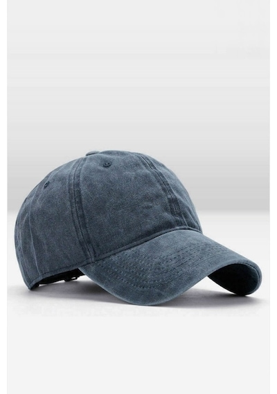 Külah Erkek Eskitme Şapka Yazlık Outdoor Kep Kasket-Lacivert-Lacivert-Standart