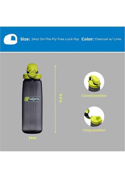 Nalgene Otf Sustain Içecek Şişesi, Kömür, 0,65 L Çok Renkli