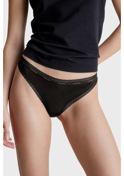 Calvin Klein Bayan Külot 000qd3802e Fıy Siyah Beyaz Krem