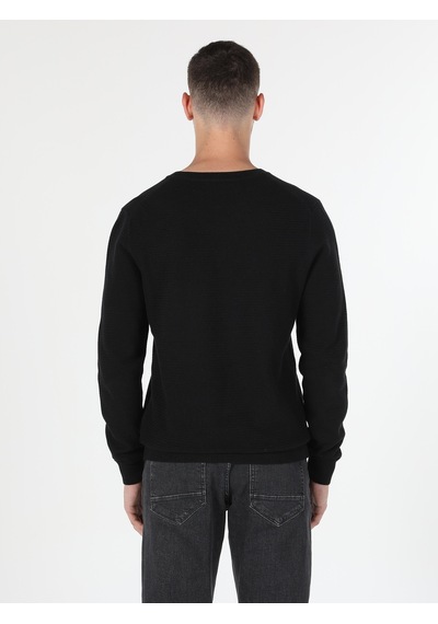 Colin's Colins Regular Fit Bisiklet Yaka Erkek Siyah Kazak 001