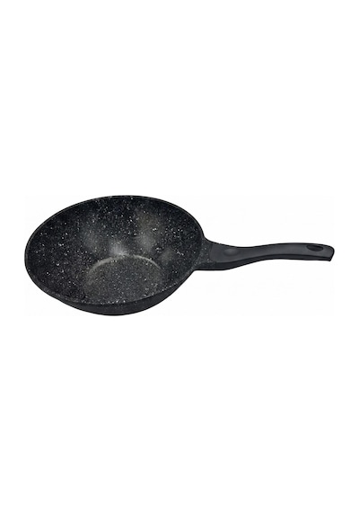 Döküm Wok Tava Granit Kaplama - 28 Cm Siyah