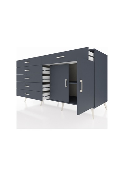 Kronos Konsol Tek Raflı 6 Çekmeceli 2 Kapaklı 176x59x99 Antrasit- Antrasit-antrasit Kronos Konsol Tek Raflı 6 Çekmeceli 2 Kapaklı 176x59x99 Antrasit- Antrasit-antrasit