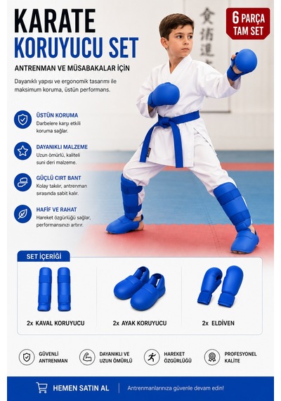 Voltrike Karate Seti Mavi Çok Renkli