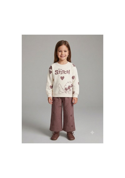 Uğur Bebe Kız Çocuk Stitch %100 Pamuk Eşofman Takımı Ekru Sweatshirt Bol Paça Vizon Renk Alt 2'li Spor Şık Takım Bej Vizon Bej Vizon Uğur Bebe Kız Çocuk Stitch %100 Pamuk Eşofman Takımı Ekru Sweatshirt Bol Paça Vizon Renk Alt 2'li Spor Şık Takım Bej Vizon Bej Vizon