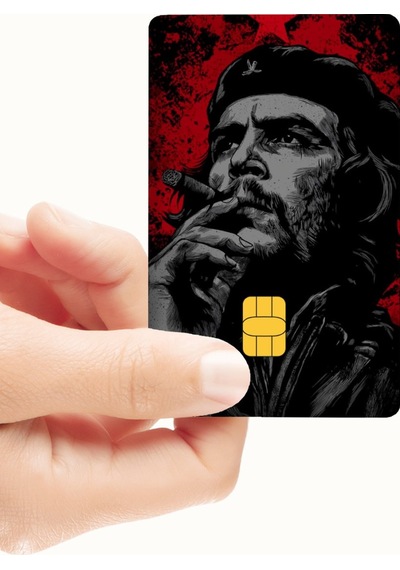 Che Guevara Temalı Kredi Ve Banka Kartı Kaplama Sticker Standart
