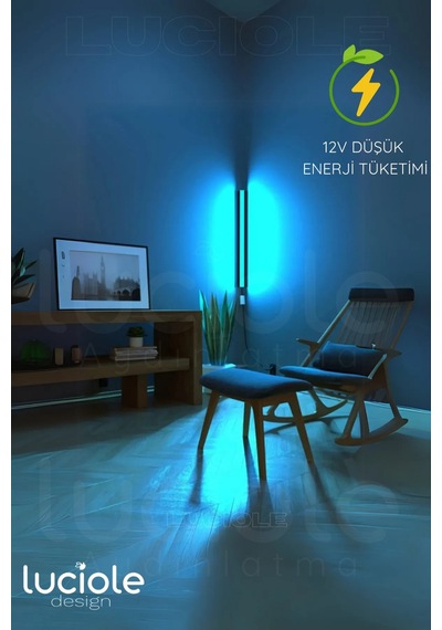Luxe Rgb Akıllı Led Aplik / Abajur Bluetooth Kontrollü 256 Renk Ambiyans Işığı