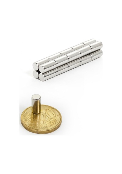 10 Adet Çap 5mm X Kalınlık 10mm Silindir Güçlü Neodyum Mıknatıs