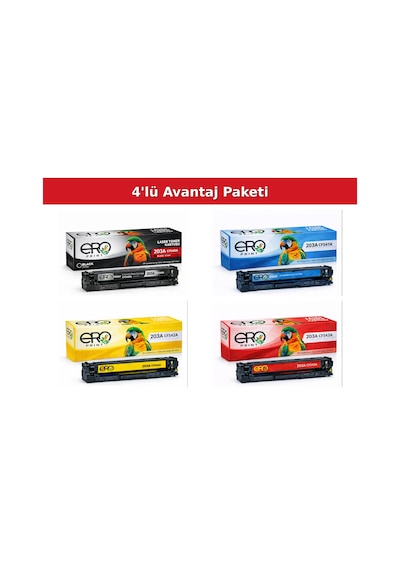 Hp M250 Serisi Uyumlu Toner - 4 Renk Set