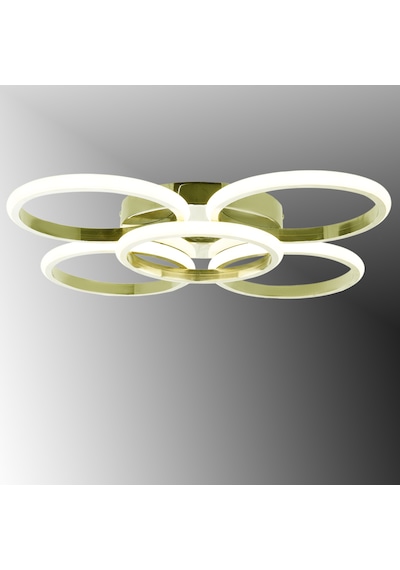 Tt304-4+1-sr-byr Tt Ayd. Beyaz Işık Sarı Kaplama 5 Li Led Avize Gold