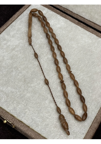 Sistemli Bürokrat Boy Doğal Kuka Tesbih 5x10 Mm Kahverengi