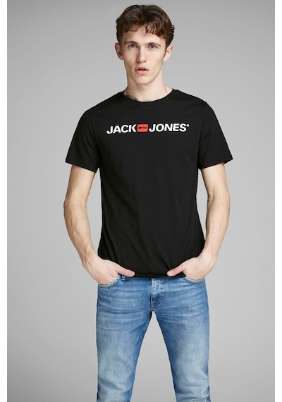 Jack & Jones Jack Jones Erkek Tişört Jjecorp Logo Tee 12137126 Siyah