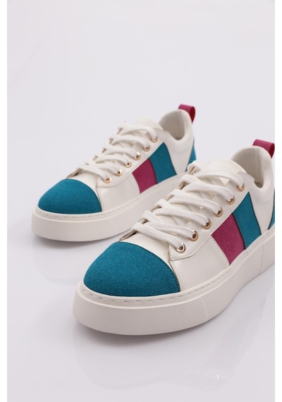 Dgn 1001 Kadin Sneaker 1001-2007-R8073 Beyaz - Mavi