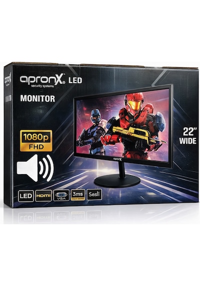 Apronx Apx-nws22 22" Led 1080p Vga+hdmi+ses Monitor