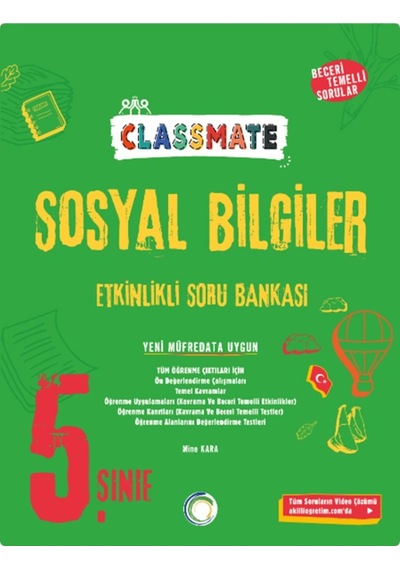 Okyanus Yayınları 5.sınıf Classmate Sosyal Bilgiler Soru Bankası 2024-2025