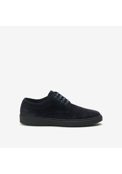Navy Blu Sneaker Erkek 19c4 Frau Waxy Laced Shoes Mavi
