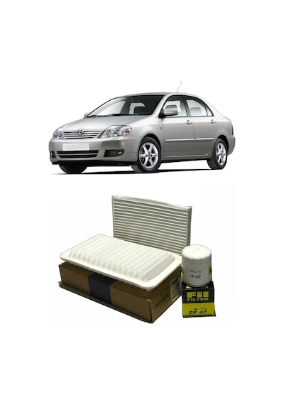 Toyota Corolla Uyumlu Filtre Bakım Seti 2002-2006 Benzinli