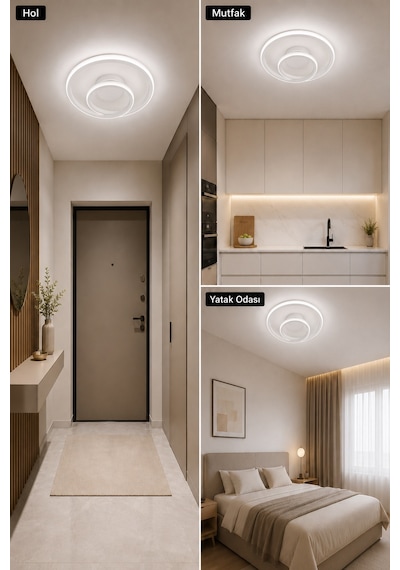 AvizeGO Omisa Led Plafonyer Avize Beyaz Işık