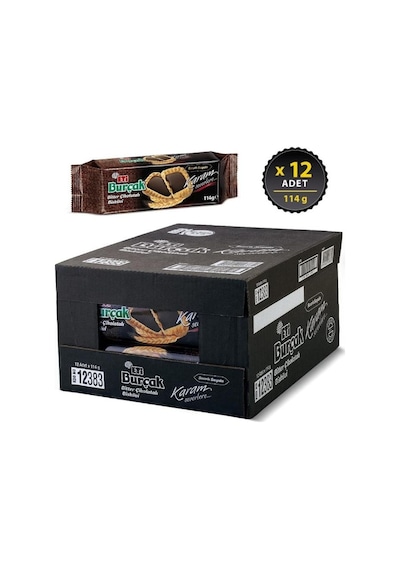 Burçak Bitter Çikolatalı Yulaflı Bisküvi 114 G X 12 Adet