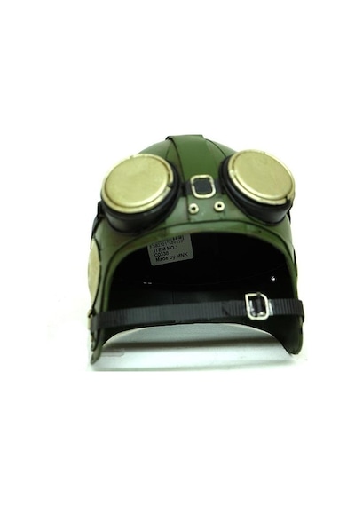 Dekoratif Metal Pilot Kaskı Biblo Vintage Ev Ofis Hediyelik