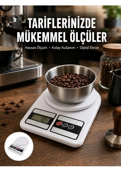 Ers Hassas Ölçüm İçin Dijital Mutfak Tartısı 10 Kg Kapasiteli Yeni Nesil