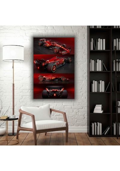 Formula 1 Motors Temalı Dekoratif Cam Tablo -19