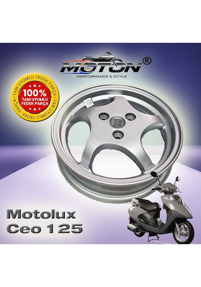 Motolux Ceo 125 Uyumlu Arka Jant - Diskli Model - 10 İnç - Gri