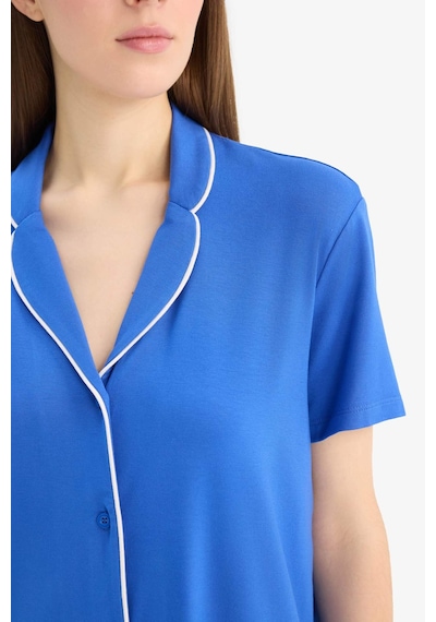 DeFacto Pijama Takımı Kısa Kollu Üst Esnek Belli Uzun Alt-Fall in Love E7622AX25SPBE46 DeFacto Pijama Takımı Kısa Kollu Üst Esnek Belli Uzun Alt-Fall in Love E7622AX25SPBE46