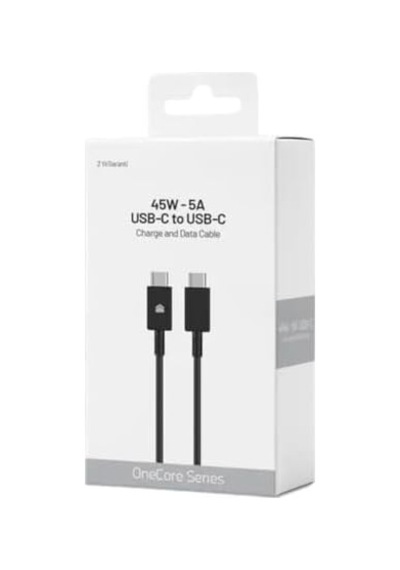 45w-5a Usb-c To Usb-c Hızlı Şarj Ve Data Kablosu 1m Siyah