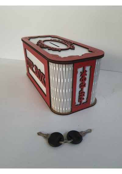 Karakoç Eğitim Araçları Tip Box Bahşiş Tip Kutusu Ahşap Kumbara Anahtarlı Kilitli Bahşiş Için Kutu