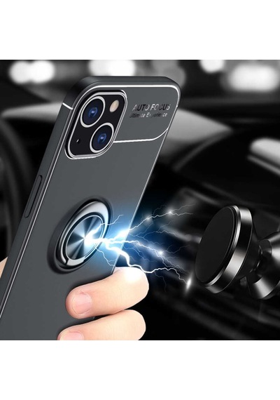Apple Uyumlu iPhone 13 Kılıf Yüzüklü Magnetli Ravel Case (538651301)