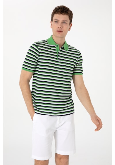 U.S. Polo Assn. Erkek Regular Fit Polo Yaka Yeşil Tişört 50306794-VR054