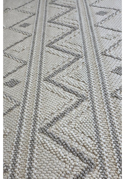 Leiva Home Monaco 0038 Krem Gri Bohem Sisal Bukle Yumuşak Özel Kesim Salon Koridor Mutfak Yolluk Saçaklı Halı 0160a-krem/gri