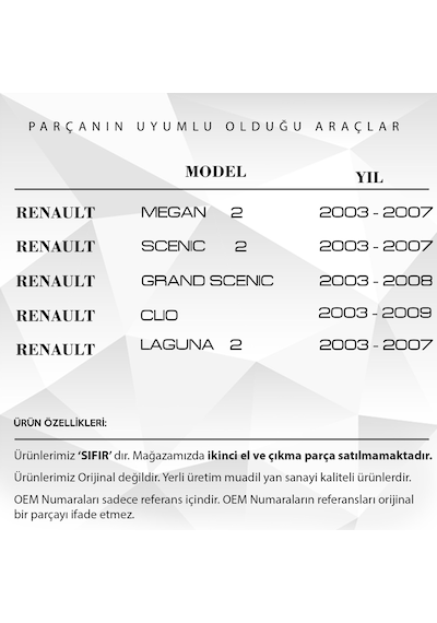 Renault Megane 2  için Dış Kapı Kolu Anahtar Deliği Kapağı-SAĞ