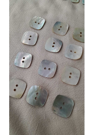 Doğal Agoya Hakiki İnci Midye Kabugu Düğme 14 Mm 16 Adet