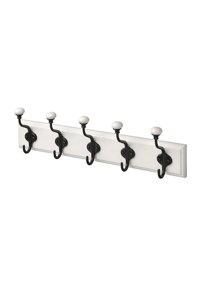 Ikea Landkrabba Banyo Askısı 5 Kancalı 50 X 13 X 8 Cm Beyaz - Siyah