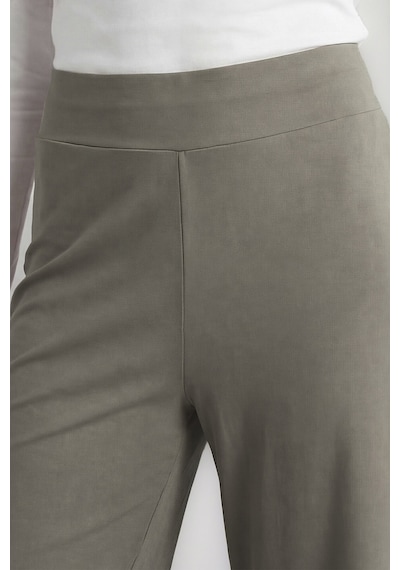 Koyu Bej Comfort Fit Geniş Paça Korsajlı Palazzo Kadın Pantolon - 94681