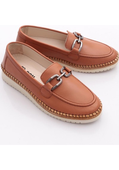 Dgn P65 Kadin Loafer Ayakkabi Taba