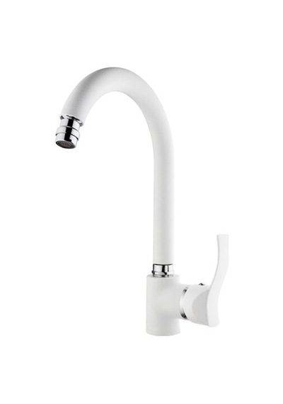 Gms Akdeniz Lavabo + Banyo + Eviye Batarya Set Beyaz - Krom Beyaz