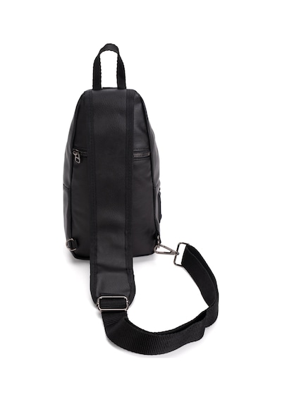 Newısh Polo Accessorıes Unisex Siyah Su Geçirmez Yıkama Deri Usb Ve Kulaklık Girişli Çapraz Omuz Ve Göğüs Yürüyüş Çantası Siyah