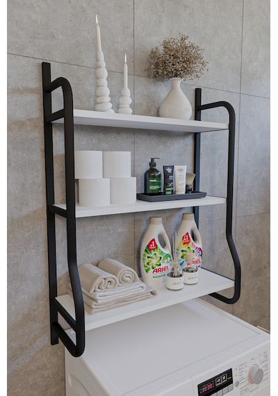 Morpanya Bony Çamaşır Makinesi Üstü Düzenleyici Raf Banyo Dolabı Rafı Makina Üstü Dolap Raf Beyaz Morpanya Bony Çamaşır Makinesi Üstü Düzenleyici Raf Banyo Dolabı Rafı Makina Üstü Dolap Raf Beyaz